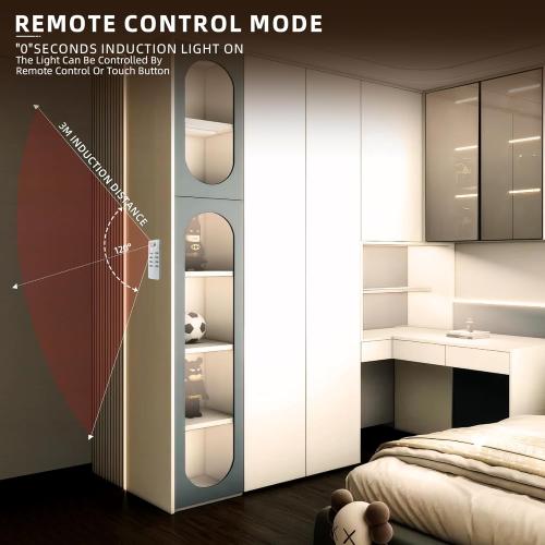 276 LED Under Cabinet Lights Wireless with Full Lighting,Rechargeable Closet Lights with Remote and Motion Sensor Indoor,Under Counter Light with CCT and Dimmable for Kitchen,Stair(3 Pack,31.5inch)