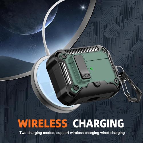 for AirPods Pro 3 Case (2025) with Phone Stand,Full Drop Protection Automatic Snap Switch Design with Cleaner Kit for iPod Pro 3rd Charging (USB-C/Lightning Cable)