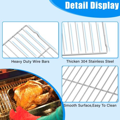 UPGRADE WB48T10063 Stove Oven Rack for GE Oven Rack Replacement 24 x 17 IN | 304 Stainless Steel Ge Oven Rack,WB48T10063 General Electric Gas/Electric Range Rack Convection Oven Baking Wire Rack Shelves