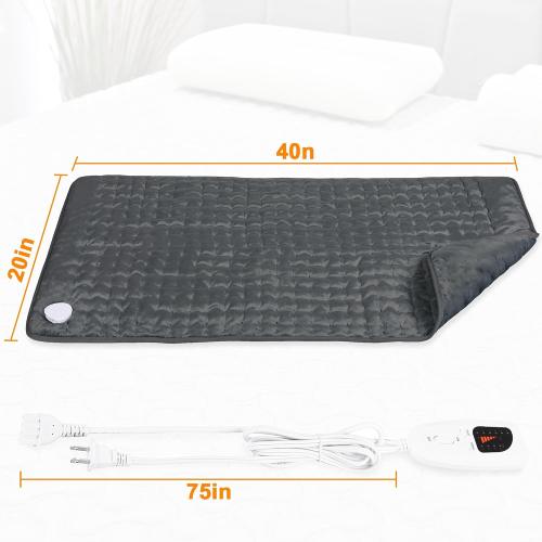 Deepsoon Heating Pad,Electric Heating Pads for Back,Gifts for Men Women | Dark Gray,40x20 Inch,Heating Pad for Abdomen Shoulder Knee,Dry/Moist Heat&Auto Shut Off,Heat Pads for Christmas Birthday Day