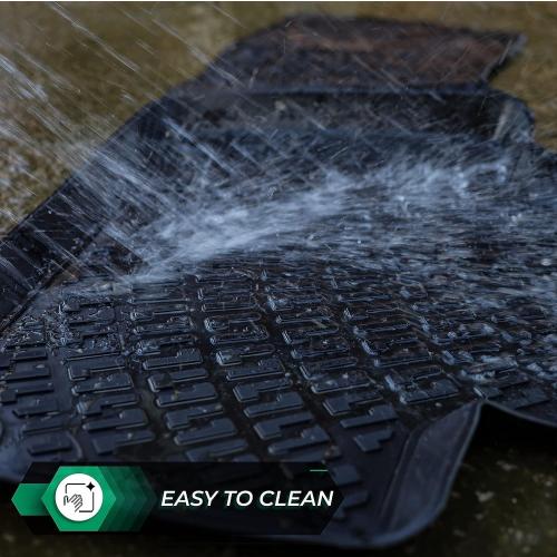 Mini Countryman 2011-2016 Custom Fit Floor Mats Rubber 3D Car Mats Laser Measured Floor Liners All Weather Heavy Duty Waterproof Odorless Non-Slip TPE (Front & Rear, Black)