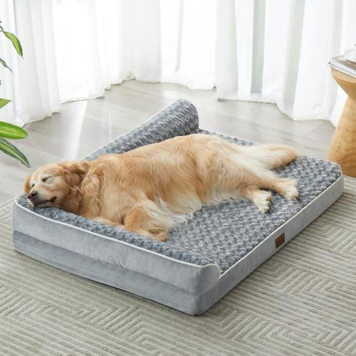 BFPETHOME Orthopedic Dog Beds for Large Dogs-Waterproof Sofa Dog Bed with Removable Washable Cover, Big Pet Bed with Waterproof Lining and Nonskid Bottom,Pet Bed for Large Dogs