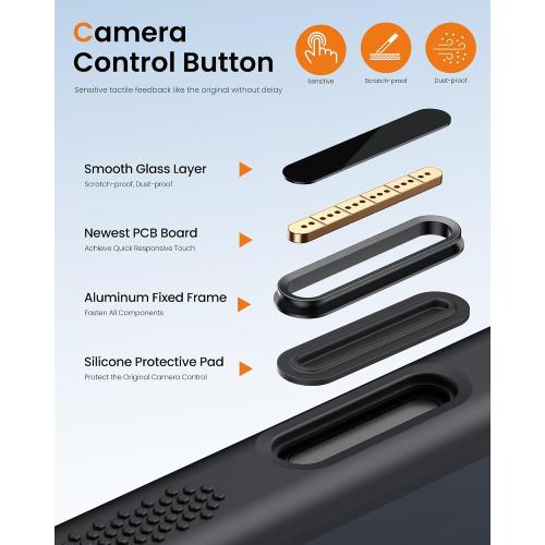 for iPhone 17 Pro Case with Stand, Magnetic Compatible with MagSafe, Camera Control Button, Full Lens Protection, Rugged Military Grade Drop, Translucent Matte Slim Case for iPhone 17 Pro, Black