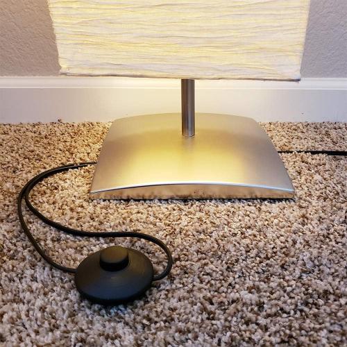 8 Feet Indoor 3 Outlet Extension Cord with Foot Switch - with Safety Water Proof Cover (Single)