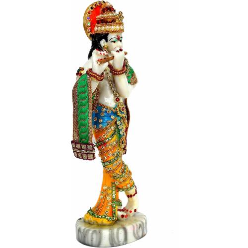 eSplanade Resin Krishna Statue Murti Idol Sculpture (11) Multicolour