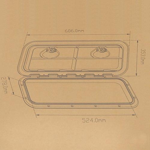 YaeMarine Marine Boat Deck Access Hatch & Lid for Boat Marine Caravan RV