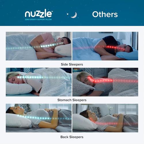 Nuzzle Adjustable Pillow for Side Sleepers, Luxury King Size Bed Pillow Hotel Collection - Best Adjust Height Soft Firm Pillow for Back, Stomach or Side Sleepers