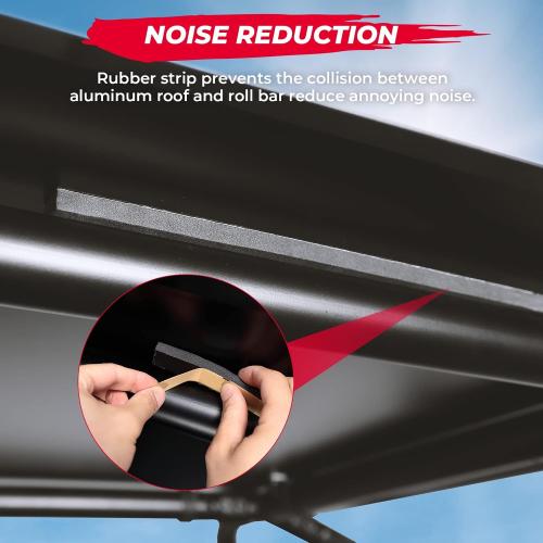 KEMIMOTO Aluminum Roof Top Compatible with Polaris RZR XP 4 1000, 4 Turbo, and 4 900 Models Up to 2023, Heavy-Duty Black Aluminum Roof for 4-Seater