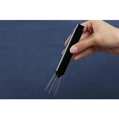 Retractable Espresso WDT Tool - Magnetic Coffee Distribution Tool with 6x 0.5mm Needles Safety Retraction & Fidget Spinner Design for Home Baristas