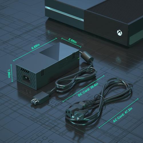 Ponkor Power Supply for Xbox One, AC Cord Replacement Power Brick Adapter 100-240V Compatible with Xbox One 360