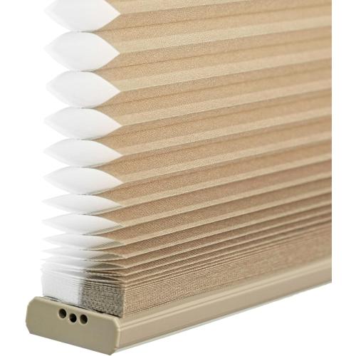 SBARTAR Cellular Shades , Window Blinds Cordless , Blinds for Windows , Window Shades for Home , Window Coverings , Cellular Blinds , Door Blinds , Morning Croissant, 46W X 48H