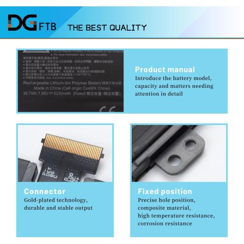 DGFTB 916TA135H DYNZ02 New Laptop Battery for Microsoft Surface Laptop Go Model 1943 12.4-Inch Series AHA42227028 AHA42227027 (7.58V 39.7Wh/5235mAh)