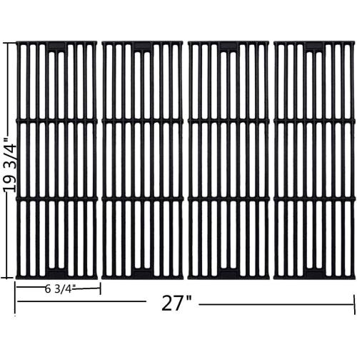 C6505A(4-Pack) 19 3/4 Cast Iron Cooking Grid Grates Replacement for Chargriller 2121, 2123, 2222, 2828, 3001, 3008, 3030, 3725, 4000, 4208, 5050, 5072, 5252, 9020
