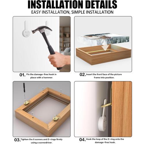 Canvas Floater Frame for Finished Canvas Art, 1.25 Deep Floating Shadow Gap Design, Modern Wall Decor for Home & Office, Gallery Style Display, Hardware Included (Light Brown, 20x30)