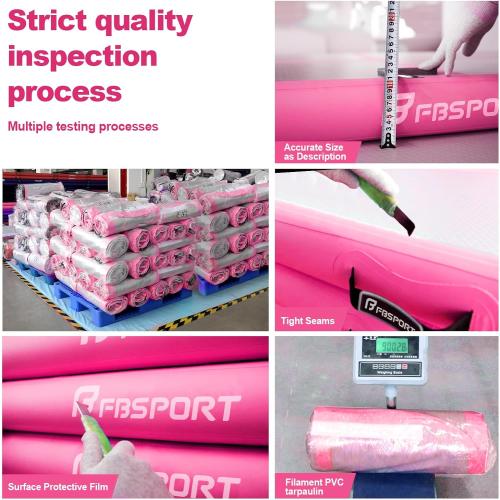 FBSPORT Inflatable Air Gymnastics Mat Training Mats 4/8 inches Thickness Gymnastics Tracks for Home Use/Training/Cheerleading/Yoga/Water with Pump