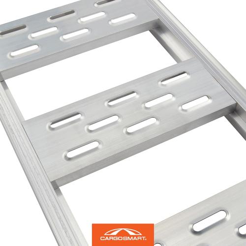 Aluminum Fixed S-Curve Ramp with Treads (2pk) – Easily and Safely Load and Unload Your Light Equipment, Lawn Tractors, ATVs and More, 12” W x 90”