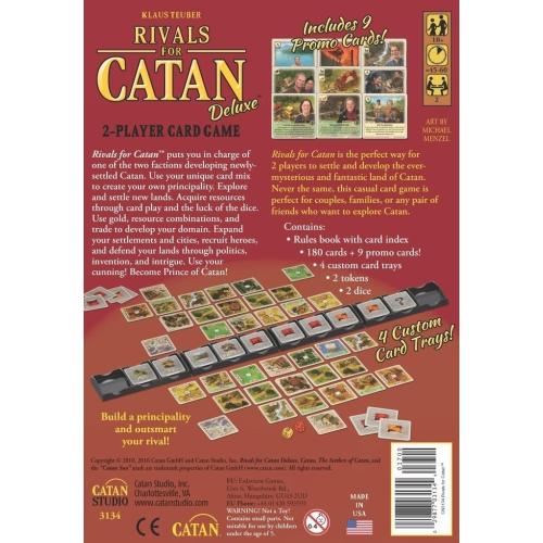 CATAN Rivals for CATAN Card Game DELUXE EDITION - Build, Trade, and Conquer with Enhanced Components! Family Game for Kids & Adults, Ages 10 , 2 Players, 45-60 Minute Playtime