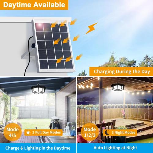 Solar Shed Light Indoor Outdoor, Aqonsie 288LED Solar Powered Motion Sensor Pendant Light Daytime Available, Solar Indoor Lights with 5 Lighting Modes & Remote for Shed Gazebo Barn Garage Home