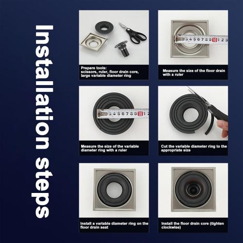 Shower Drain Floor Drain Backflow Preventer - Magnetic Closure Valve Variable Diameter Gasket 304 Stainless Steel Odor-Resistant Shower Drain Plug，for 1.77''-3.5''ID Pipes