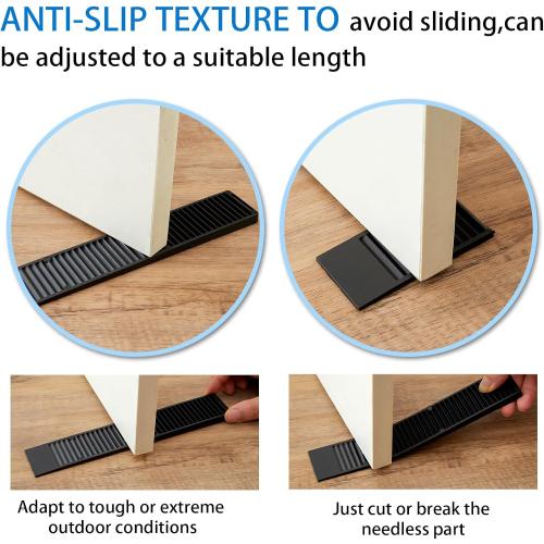 Composite Shims 7.75 Plastic Wedges (12 Pack) - Extreme Load Support Leveling Shims for Furniture, Door, Toilet, Table - Never Rot Shims with Anti-Slip Design（Black）