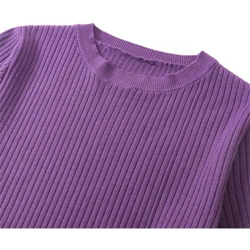 Women Crew Neck Casual Kint T Shirt Solid Short Sleeves Knitted Rib T Shirt Top