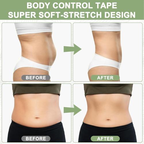 50 Pcs Thigh Lift Tape Waterproof Tummy Lifting Body Tape Elastic Anti Chafing Friction Adhesive Patches for Women Inner Thigh Sagging Loose Skin Flat Stomach Back Fat Belly