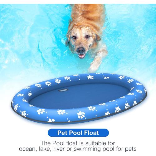 Pet Soft Dog Float Raft - Inflatable Dog Swimming Float for Summer (Paws)