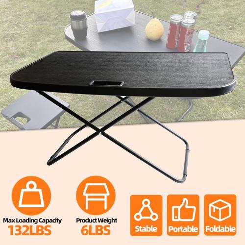 Black Car Camping Portable Table Compatible with 2021-2024 Tesla Model Y Camping Outdoor Folding Table for Travel Hiking Picnic BBQ Fishing Beach