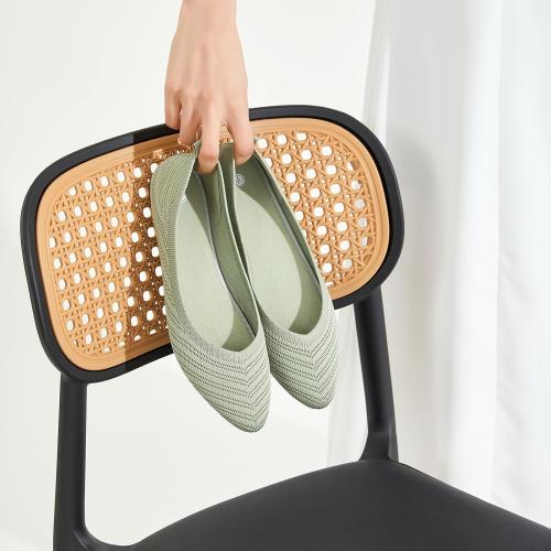 Iarus Women's Size 11 Green Flat Shoes Comfortable Ballet Flat Fashion Dress Shoes Pointed Toe Mesh Knit Portable Lazy Casul Shoes Office Commuting