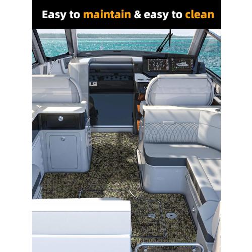 FOCEAN Boat Flooring EVA Foam Boat Decking Camo Marine Flooring Self-Adhesive Marine Mat for Motorboat RV Yacht Kayak 94.5 x 47.2/23.6/15.7