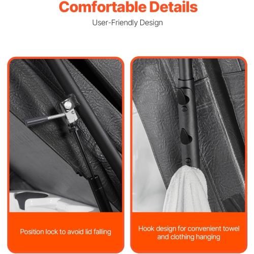 VEVOR Hydraulic Spa Cover Lift, Hot Tub Cover Lift, Adjustable Width from 69 in to 96.5 in, Mounts on Both Top Sides, Compatible with Various Sizes of Rectangular Bathtubs, Hot Tubs and Spas
