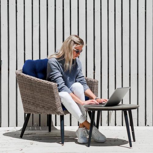 2 pieces Size Small Color Blue Indoor Outdoor Chair Cushions for Rocking Chair Proch Rocker Wicker Patio Seat Pads Reversible,Waterproof Patio Cushion 2 Piece Navy Blue,