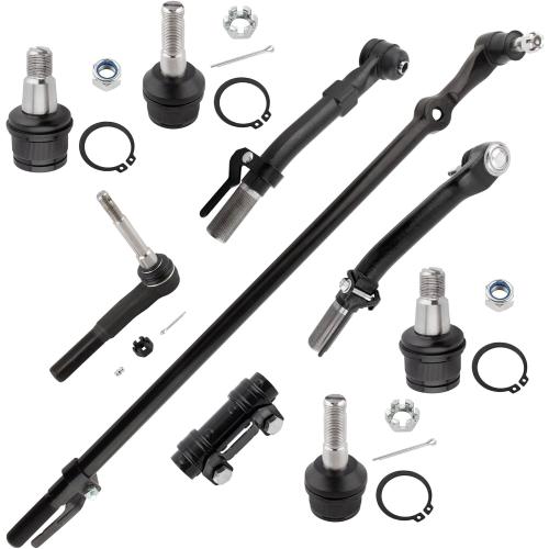 BOXI (Set of 9) Front Suspension Ball Joints Tie Rod Kit Fit for Ford F-250 F-350 Super Duty 4WD 2005-2015 2016 | Excludes Extended Axle Models | K80026 K8607T DS80749 ES80755 ES80754 ES3420S DS300008