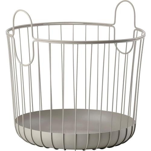 Zone Denmark Inu Basket - Stylish and Functional Storage for Kitchen, Bathroom, Children's Room, and Home Office - Powder-coated steel - 16 x 16.2 inches - Large - Taupe