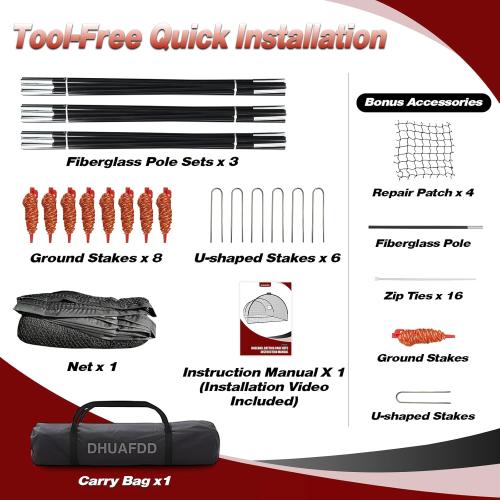 Batting Cages for Backyard,22/30/35/45ft Baseball Batting Cage Net | Anti-Tear Netting Batting Training Cage with Sturdy Steel Frame for Outdoor Use