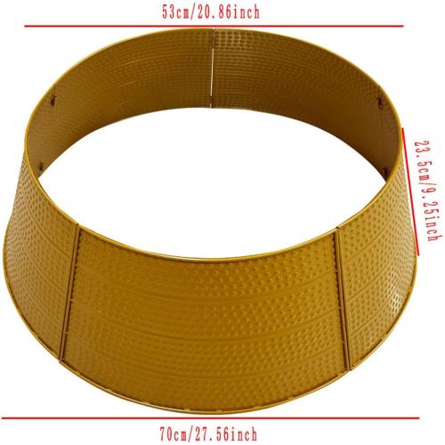 Decorative Christmas Tree Collar - Metal Christmas Tree Collar, Burlap Tree Collar | Dawsons Living Christmas Tree Skirt, Metal Christmas Tree Trunk Basket Guard for Preventing from Cat Dog
