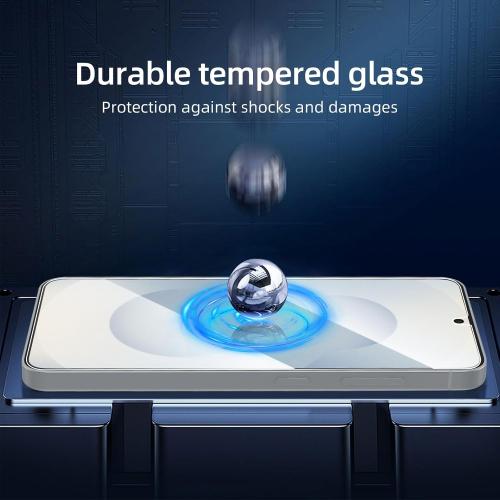NEW'C 3 Pack Designed for Samsung Galaxy S25 Screen Protector Tempered Glass, Bubble Free, Ultra Resistant | Tempered Glass, Bubble Free, Ultra Resistant