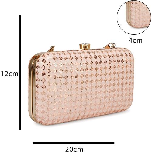 LONGING TO BUY Hand Crafted Designer Box Clutch - Zari Embroidery For Women