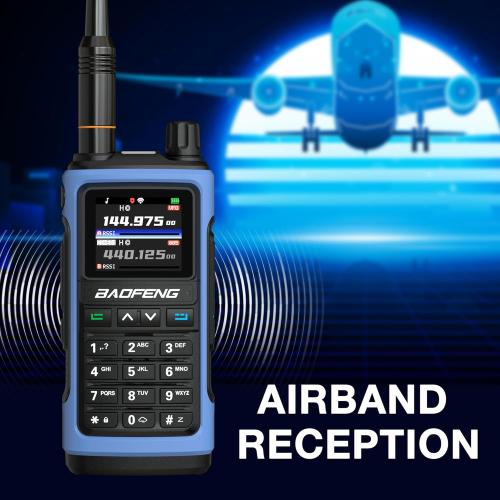 BAOFENG UV-7B Handheld Ham Radio, Chirp & Wireless APP Programmable, UHF VHF FM Aviation NOAA Receiver, 1000 CHs 10 Zones, USB-C Rechargeable, Frequency Copy, SOS Strobe, Walkie Talkie for Outdoor