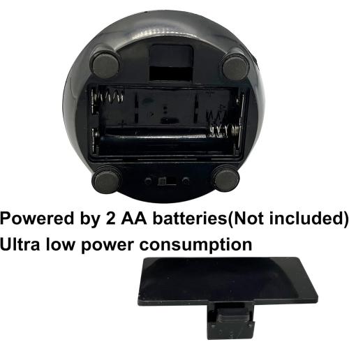 Fly Swatter for Outside/Inside Meal, Picnic, Barbeque, Events - Battery Operated Food Spinning Fan (Black Color, 2pcs)