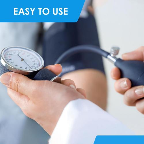 Primacare DS-9197-BL Professional Classic Series Manual Adult Size Blood Pressure Kit, Emergency Bp kit with Stethoscope and Portable Leatherette Case, Nylon Cuff, Blue