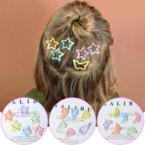 Multicolor 120Pcs Hair Clips for Girls,Non Slip Metal Snap Hair Clips for Kids Star & Butterfly hair accessories (4 Styles and 15 Assorted Colors)