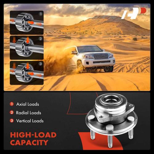 A-Premium Front or Rear Wheel Bearing and Hub Assembly with 5-Lug Compatible with Chevrolet Impala 2018-2019, Camaro 2010-2015, Cadillac CTS 2008-2014 & 2018, XTS 2018