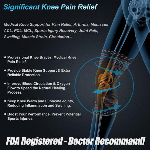NEENCA Professional Knee Brace, Compression Knee Support with Patella Gel Pad & Side Stabilizers, Medical Knee Sleeve for Pain Relief, ACL,PCL, Meniscus, Injury Recovery, Arthritis, Sports, Workout...