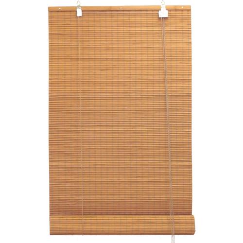 Seta Direct, Bamboo Flat-Weave Sun-Filtering Roll Up Blind - 60-Inch Wide by 66-Inch Long (Amber Honey)