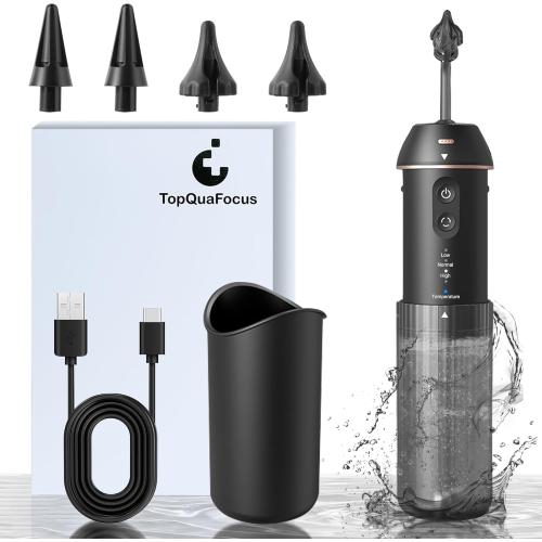 TopQuaFocus Ear Wax Removal, Electric Ear Cleaner with 3 Adjustable Modes, Safe and Effective Ear Cleaning Tool, Portable Water Powered Ear Cleaner, Electric Ear Cleaner Gifts for Women Men Mom Dad