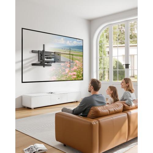 monTEK Full Motion TV Wall Mount for 43–95 TVs, Pre-Assembled & up to150lbs, Heavy Duty TV Mount Bracket with Tool-Free Tilt/Swivel/Extension, Max VESA 800x400, Fits 16/18 Studs