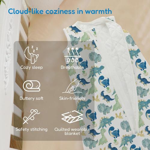 TotAha Sleep Sack 6-12-15 Months 1.0 TOG, Unisex Buttery Soft Sleeping Sacks with 2-way Safe Zipper, Premium Winter Sleep Bag