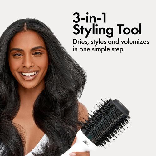 BONDIBOOST Blowout Brush Pro Hair Dryer [75MM], Oval Shape Styler Volumizer for Smooth/Frizz Free Results Great All Types 3X Heat/Speed Options 360° Airflow Vents, (WDD05) ‼️needs to be cleaned‼️