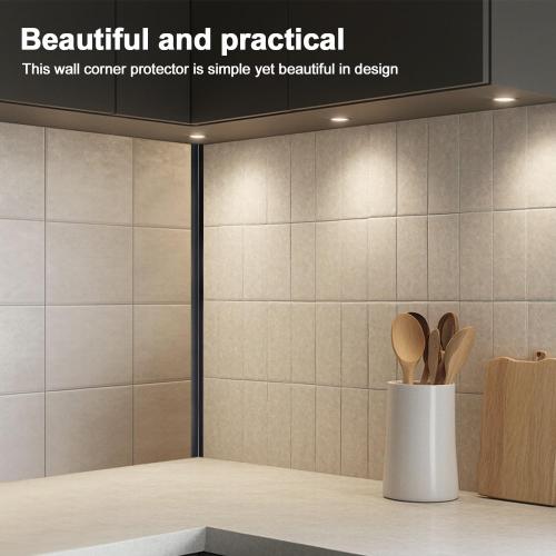 4Pack 48″ Decorative Metal Inside Corner Trim, Aluminum Peel and Stick Molding Trim for Walls, Baseboard, Ceiling, Backsplash Panel, Kitchen, Toilets, Bathroom, Tiles (48in×0.8in×0.8in,Black)